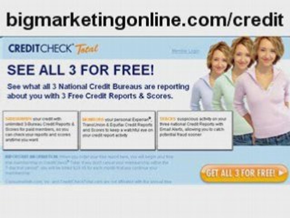 Free Credit Report for All Three Bureaus