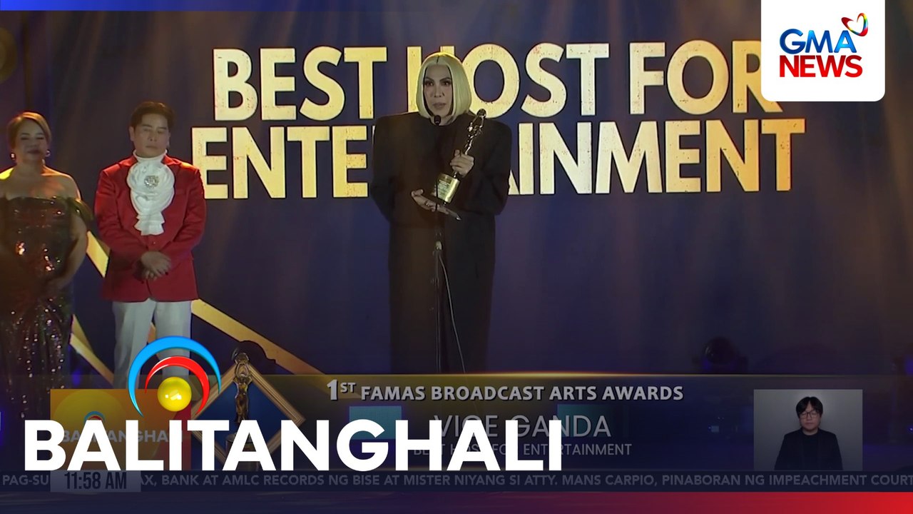Ilang Kapuso shows at personalities, pinarangalan sa 1st Famas Broadcast Arts Awards | Balitanghali