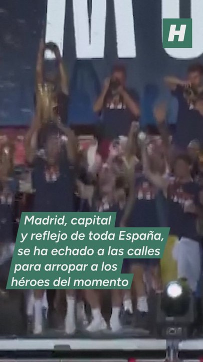 La celebración de la selección en Madrid tras ganas el Mundial 2026