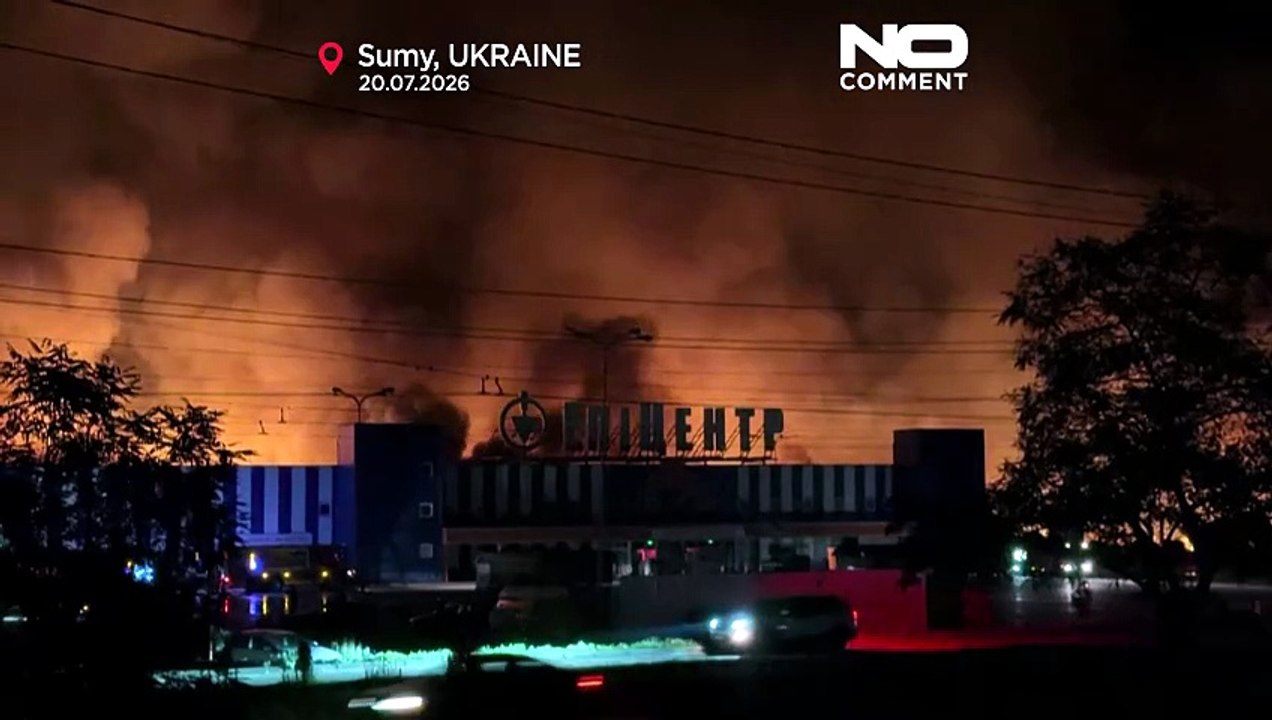 Attacco con drone provoca vasto incendio a Sumy, nell'Ucraina nordorientale