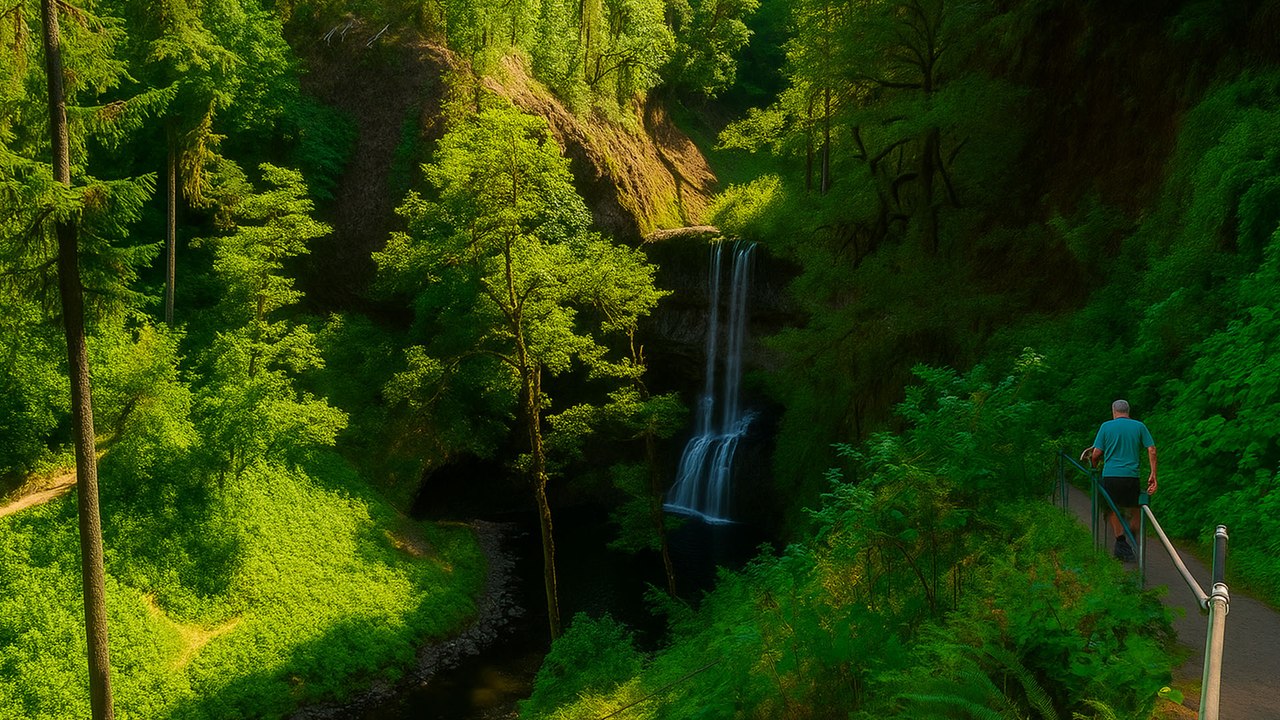 Silver Falls Oregon Peaceful Nature Journey 4K 60fps