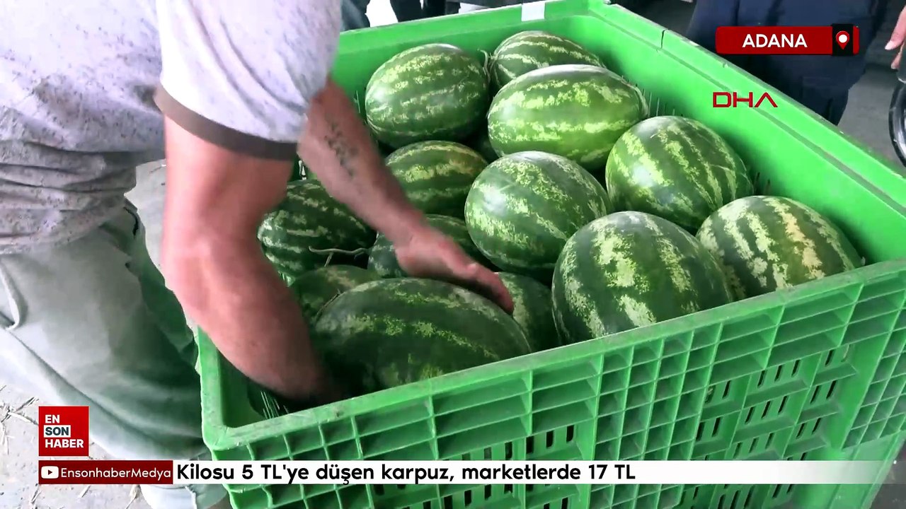 Kilosu 5 TL'ye düşen karpuz, marketlerde 17 TL