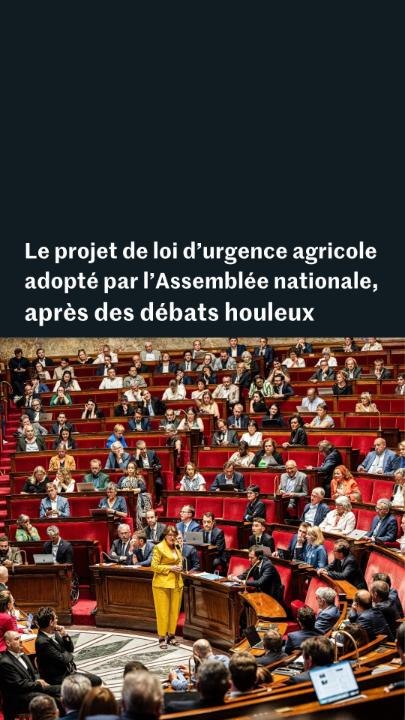 L’Assemblée adopte la loi d’urgence agricole et la réintroduction dérogatoire de pesticides