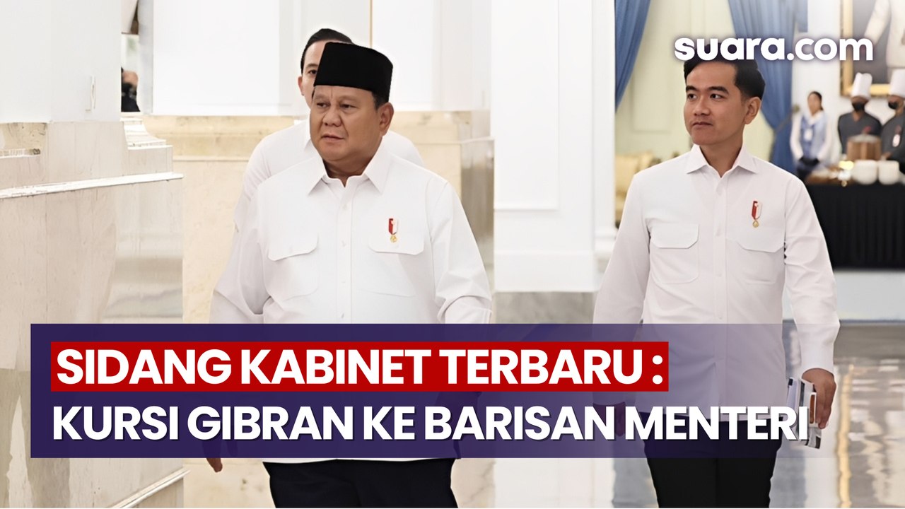 Sidang Kabinet Terbaru: Kursi Wapres Gibran Bergeser ke Barisan Menteri