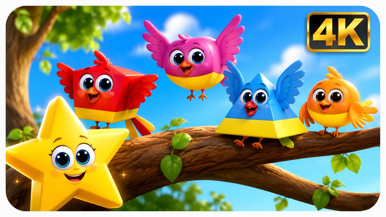 Five Little Naughty Birds | Nursery Rhymes & Kids Songs | Baby Songs | Preschool Learning