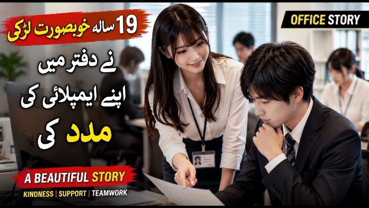 Beautiful Japanese Office Girl Helps New Employee | Heartwarming Office Story | AI Short #AIEntertainment #FunnyAI