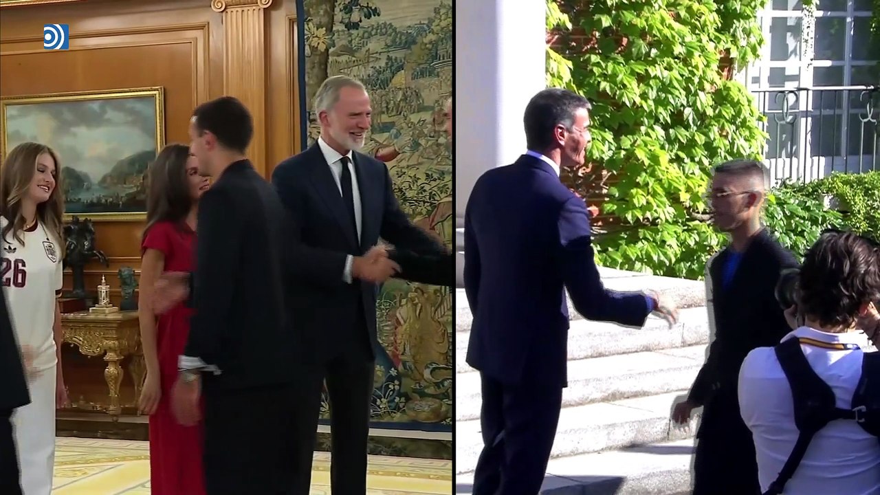 ¿El Rey o Sánchez? Las ostensibles diferencias del saludo de los jugadores