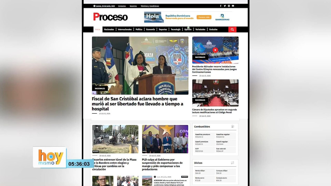 Titulares prensa dominicana martes 21 de julio 2026 | Hoy Mismo