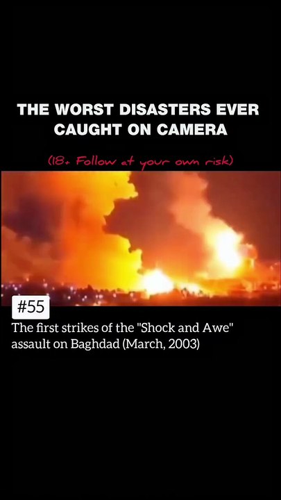 📸🌊This footage captures the opening phase of the “Shock and Awe” campa