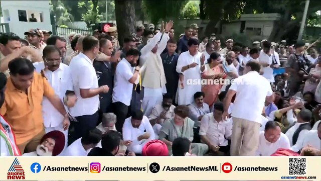 സിജെപി സമര വേദിയിലെത്തിയ എംപിമാരെ അറസ്റ്റ് ചെയ്ത് നീക്കുന്നു