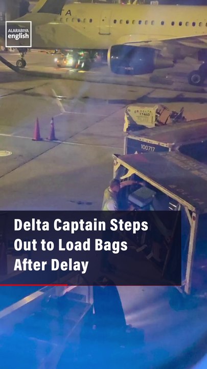Delta Captain Steps Out to Load Bags After Delay
