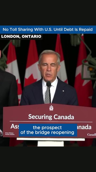 Canada will not share toll revenue until the bridge's debt is repaid