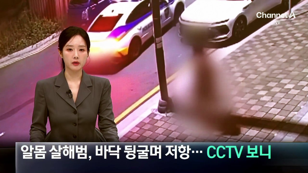 알몸 살해범, 바닥 뒹굴며 저항…체포 당시 CCTV 보니