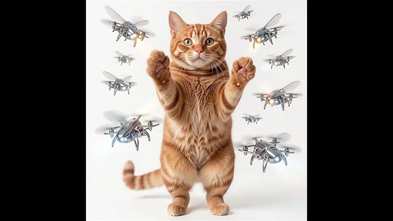 Cat FIghting With Flies BIG CAT DJ