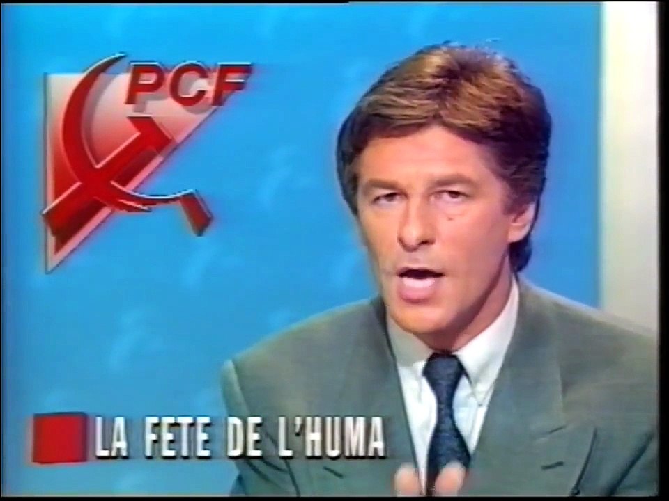 1991 - Johnny Hallyday à la Fête de l'Humanité dans le Journal de 20H d'Antenne 2 (15 Septembre)