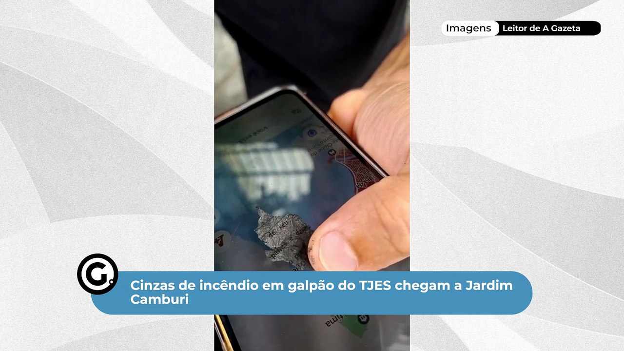 Cinzas de incêndio em galpão do TJES chegam a Jardim Camburi