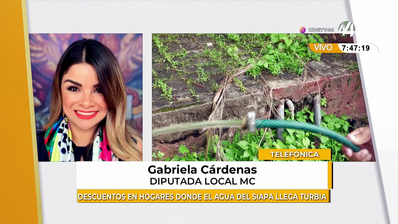 Descuentos en hogares donde el agua llega turbia | Gabriela Cárdenas