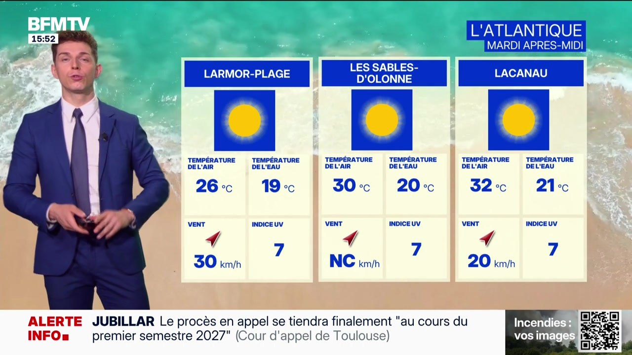 La météo pour ce mercredi 22 juillet 2026