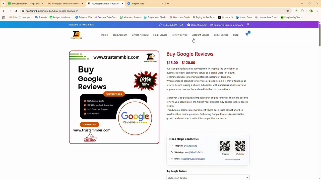 Buy Google Reviews - TrustSmmBiz - Google Chrome 2026-07-20 11-59-17