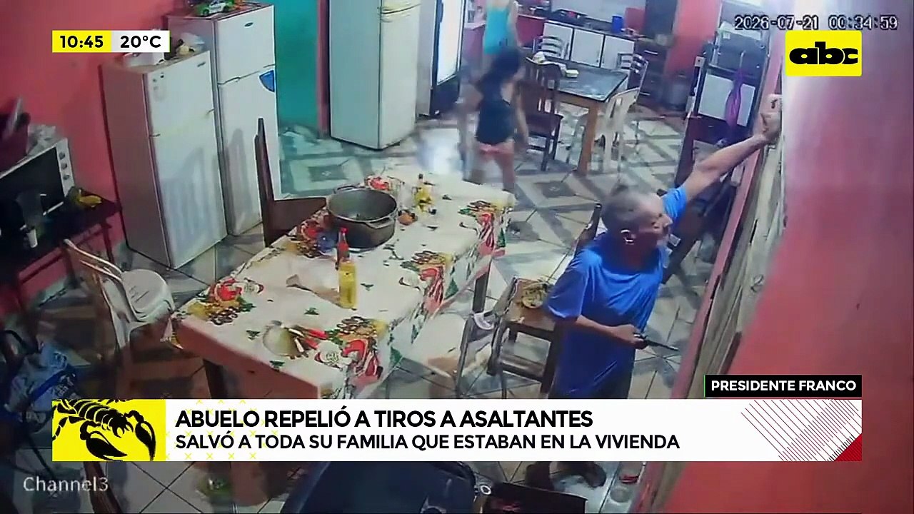 ¡HÉROE DE LA FAMILIA! Abuelo repelió a tiros a asaltantes armados en Presidente Franco