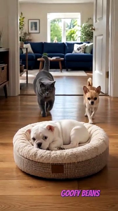 Funny Chihuahua with bulldog 😂😂