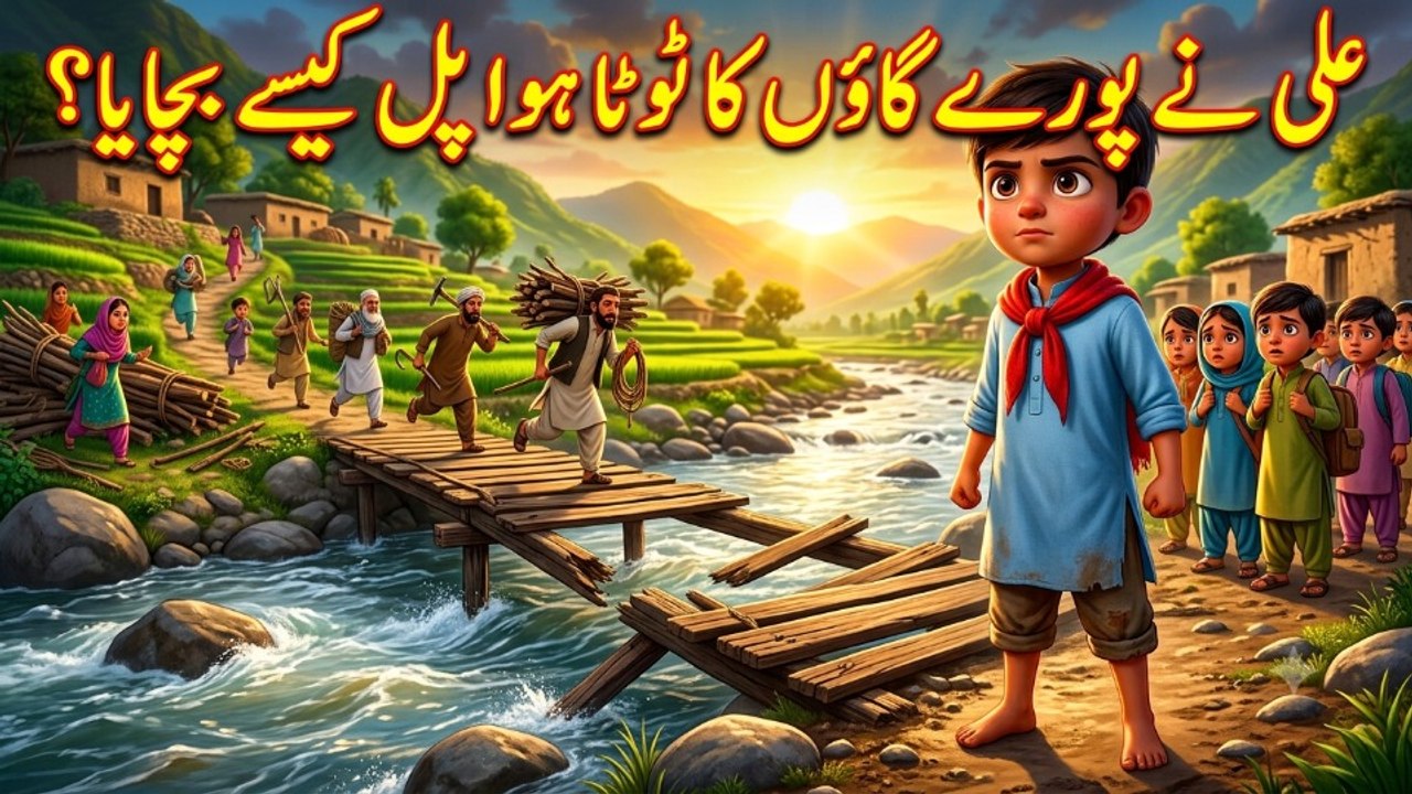 ننھے علی نے پورے گاؤں کا ٹوٹا ہوا پل کیسے بچایا؟ | دل کو چھو لینے والی 3D کارٹون کہانی