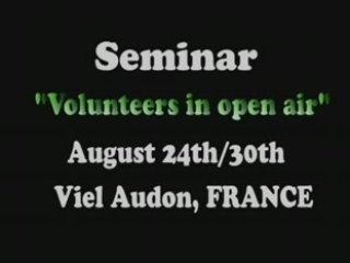 Volunteers in open air seminar