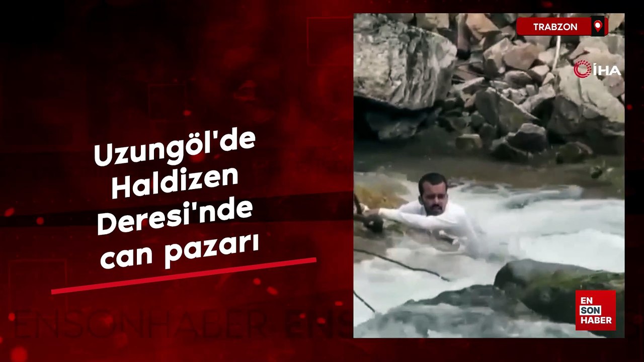 Trabzon'da Haldizen Deresi'nde can pazarı