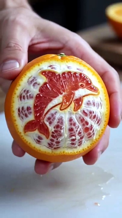 Drawing orange the dolphin