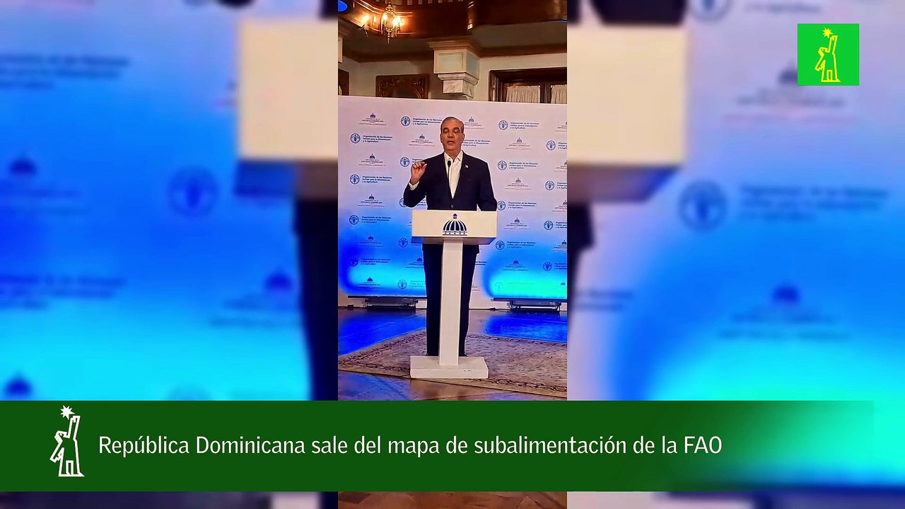 República Dominicana sale del mapa de subalimentación de la FAO
