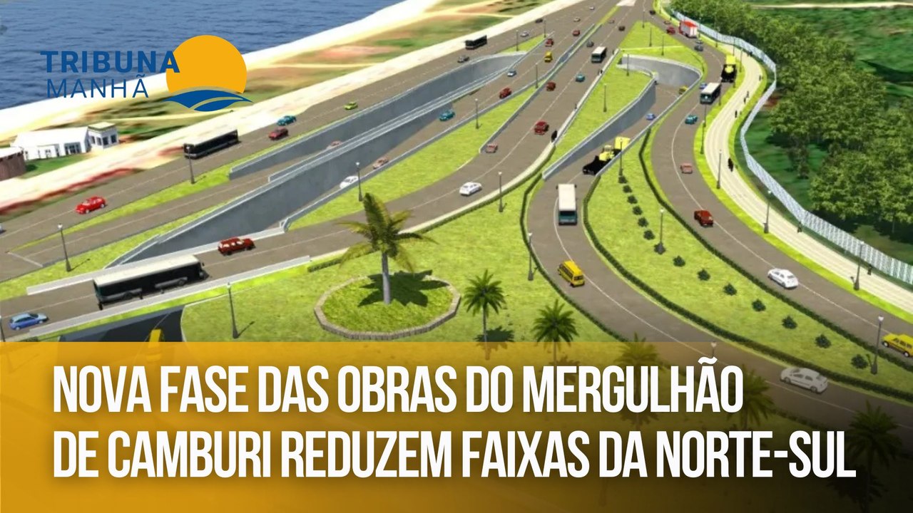 Nova fase das obras do Mergulhão de Camburi reduzem faixas da Norte-Sul