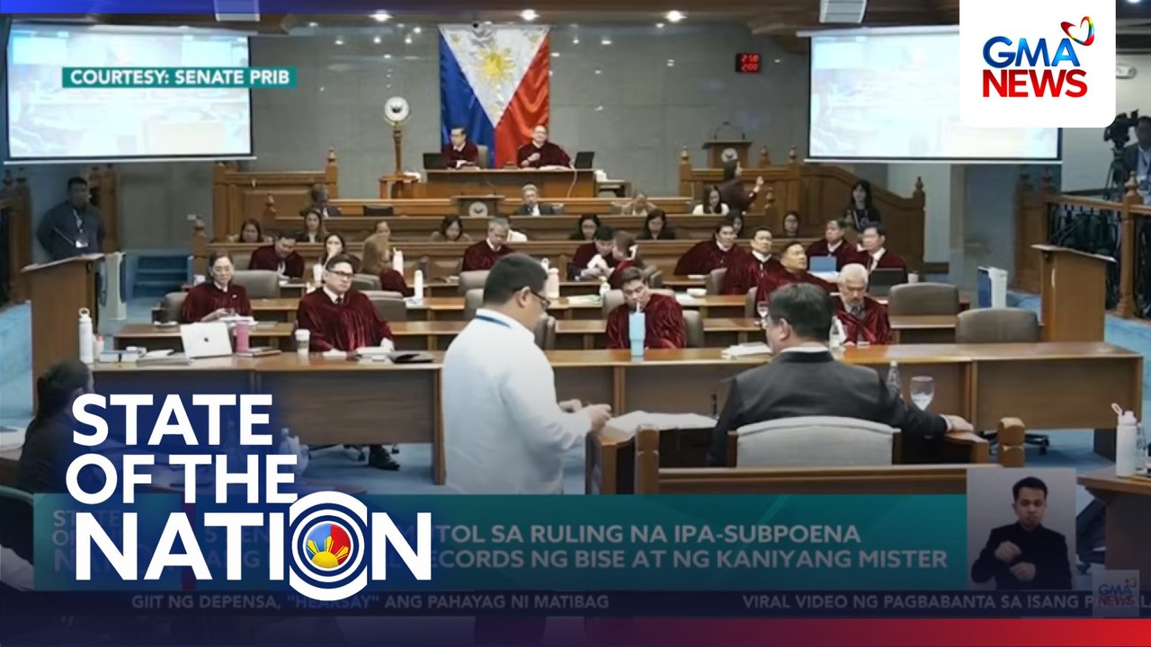 5 senador, tumutol sa ruling na ipa-subpoena ang financial records ng bise at mister | SONA