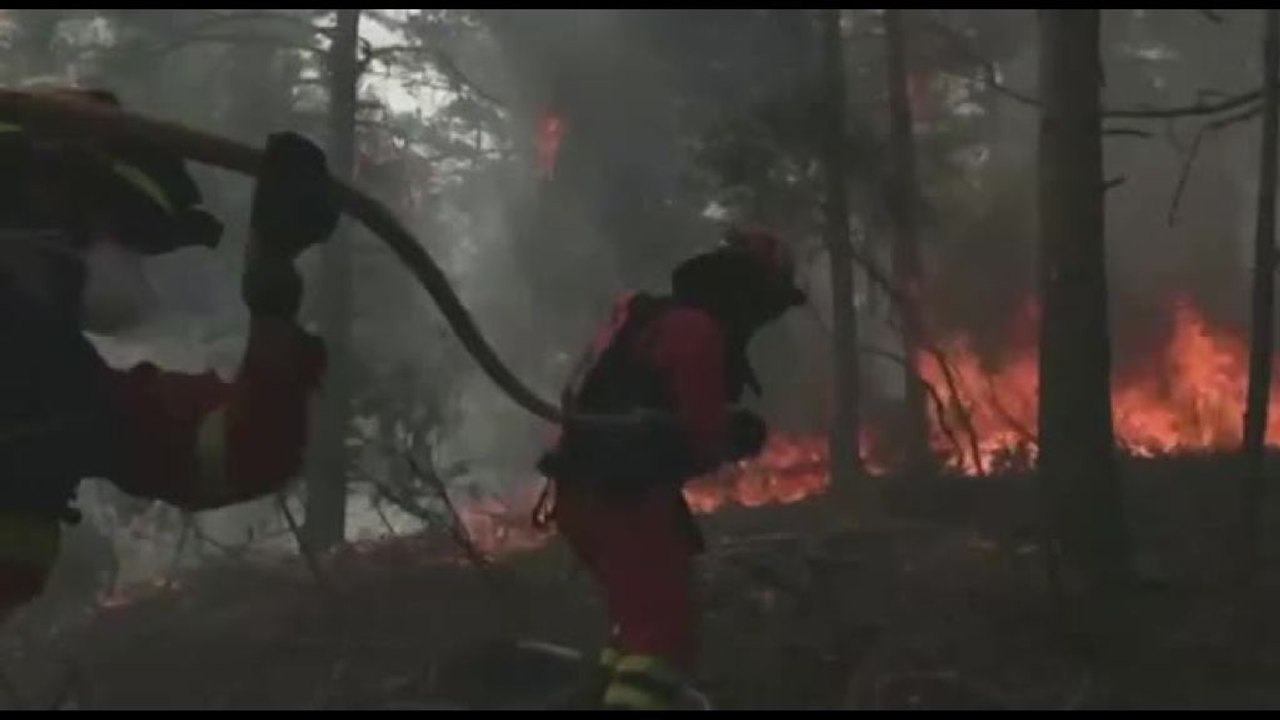 Spagna, gigantesco incendio 100 km a nord di Madrid, 1200 evacuati