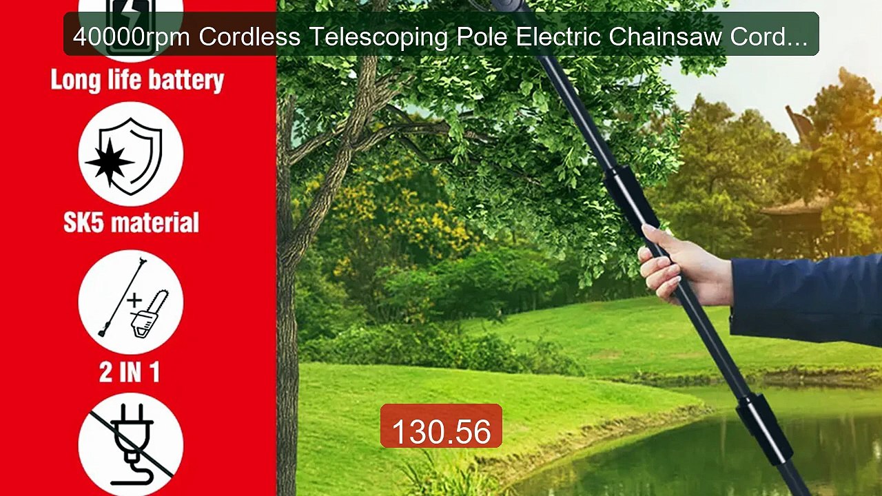 40000rpm Cordless Telescoping Pole Electric Chainsaw Cordless... -- Amazing Value 2026 | Must Have!