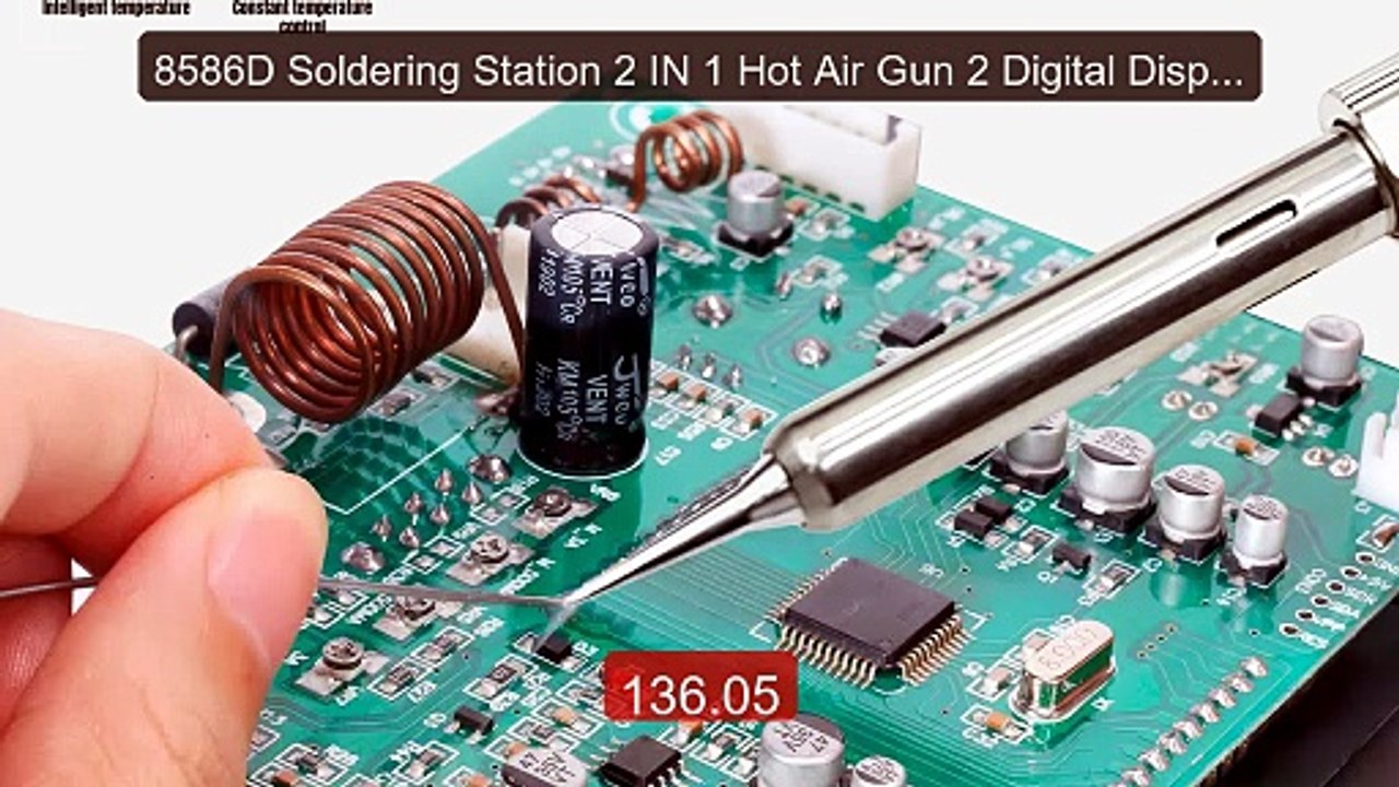 8586D Soldering Station 2 IN 1 Hot Air Gun 2 Digital Display T... -- Best Buy 2026 | Great Quality!