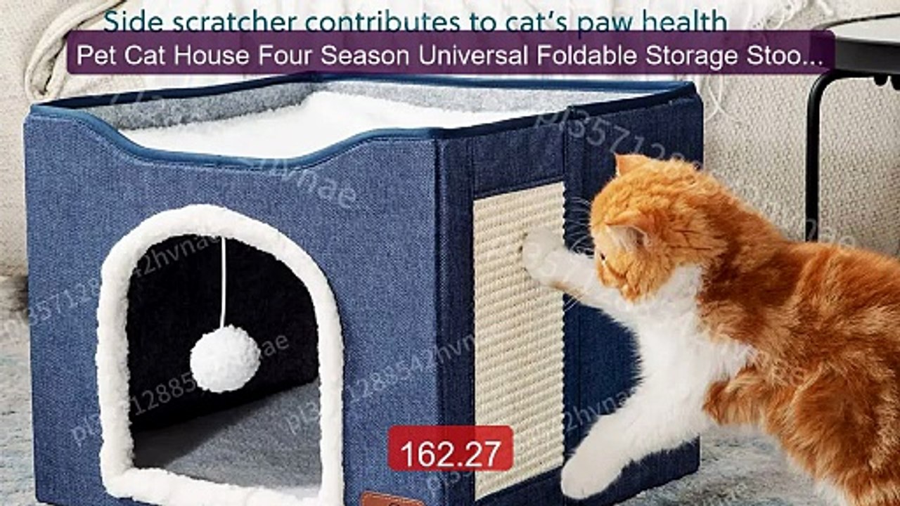 Pet Cat House Four Season Universal Foldable Storage Stool Cat... -- Best Buy 2026 | Great Quality!