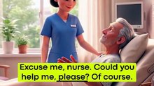 ASKING A NURSE FOR HELP 🏥 Easy English Hospital Conversation #shorts