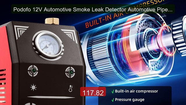 Podofo 12V Automotive Smoke Leak Detector Automotive Pipeline Test... Best Deal 2026 | Shop Now!