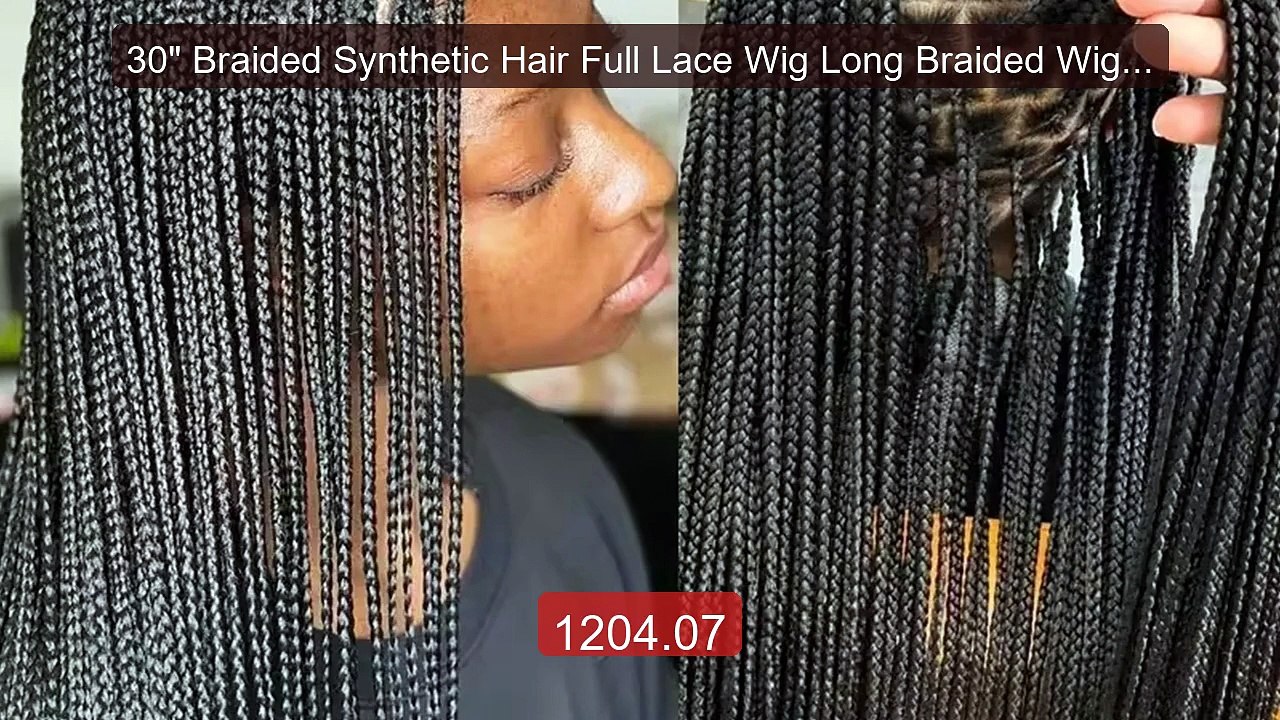 30" Braided Synthetic Hair Full Lace Wig Long Braided Wigs for Wom... -- Best Deal 2026 | Shop Now!
