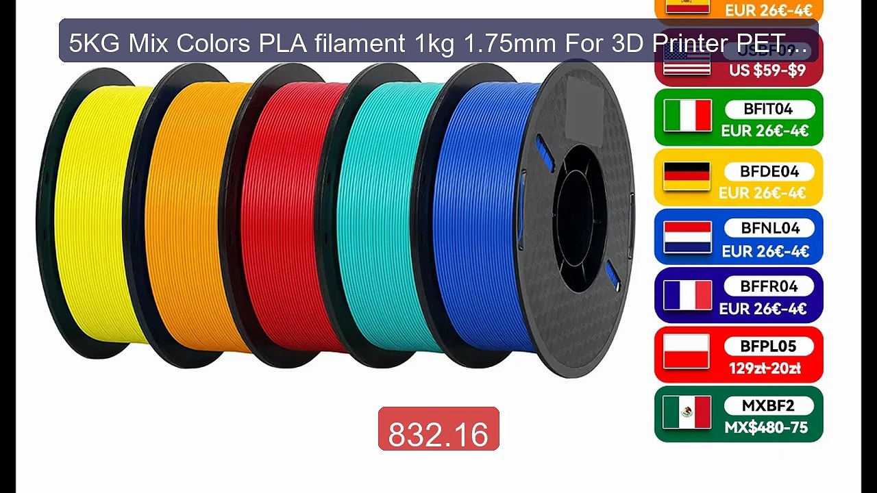 5KG Mix Colors PLA filament 1kg 1.75mm For 3D Printer PETG Material... -- Top Rated 2026 | Buy Now!