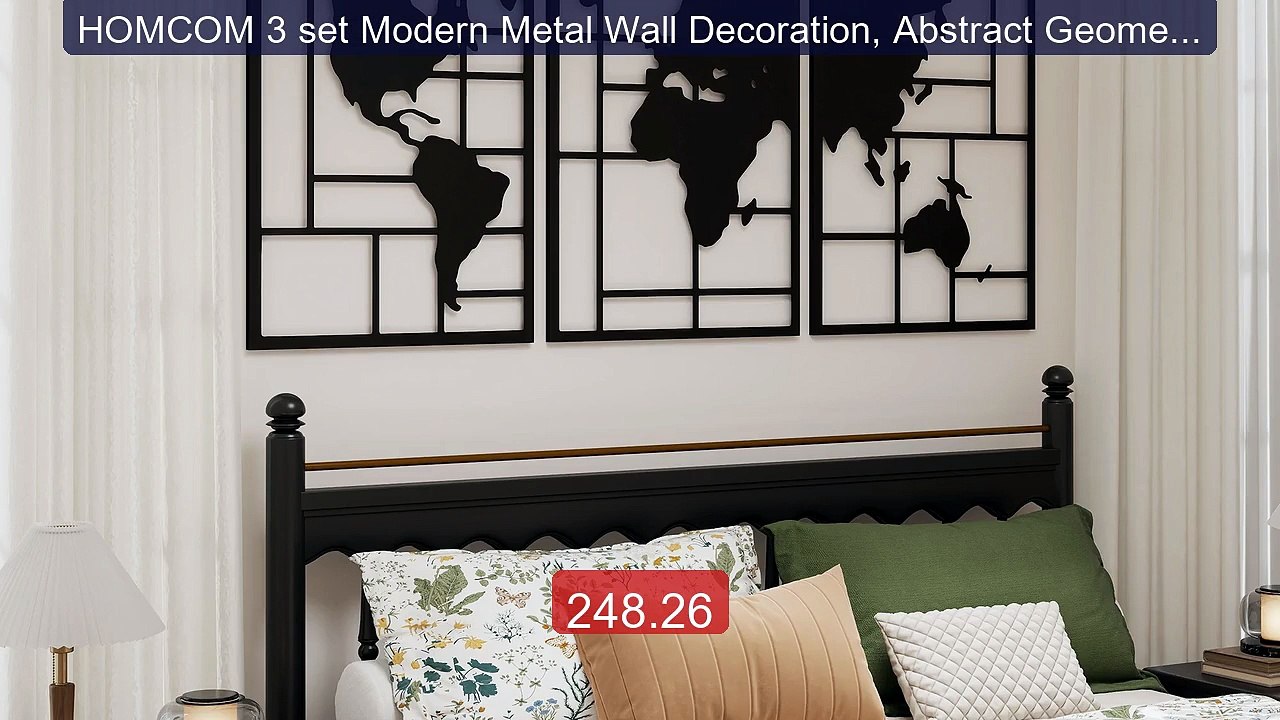HOMCOM 3 set Modern Metal Wall Decoration, Abstract Geometr... -- Top Pick 2026 | Unbeatable Price!