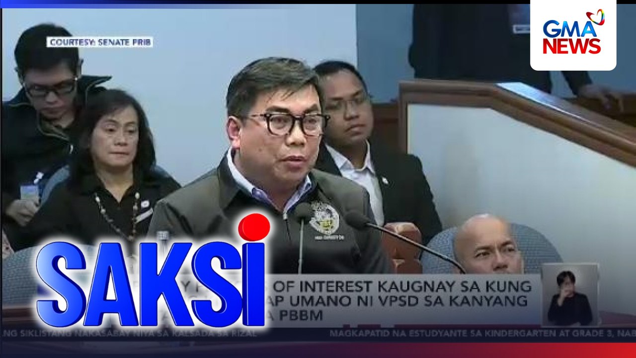 NBI, may persons of interest kaugnay sa kung sino ang kinausap umano ni VPSD sa kanyang banta laban kina PBBM | Saksi