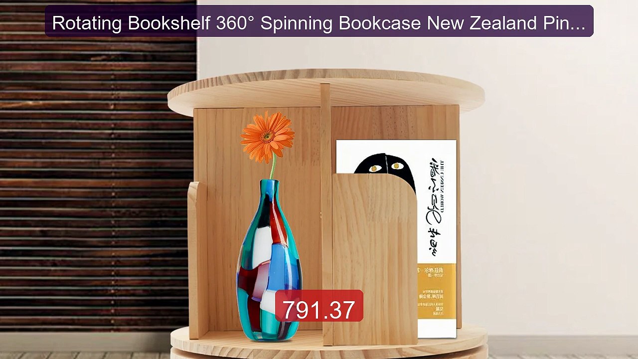 Rotating Bookshelf 360° Spinning Bookcase New Zealand Pine Wo... -- Amazing Value 2026 | Must Have!
