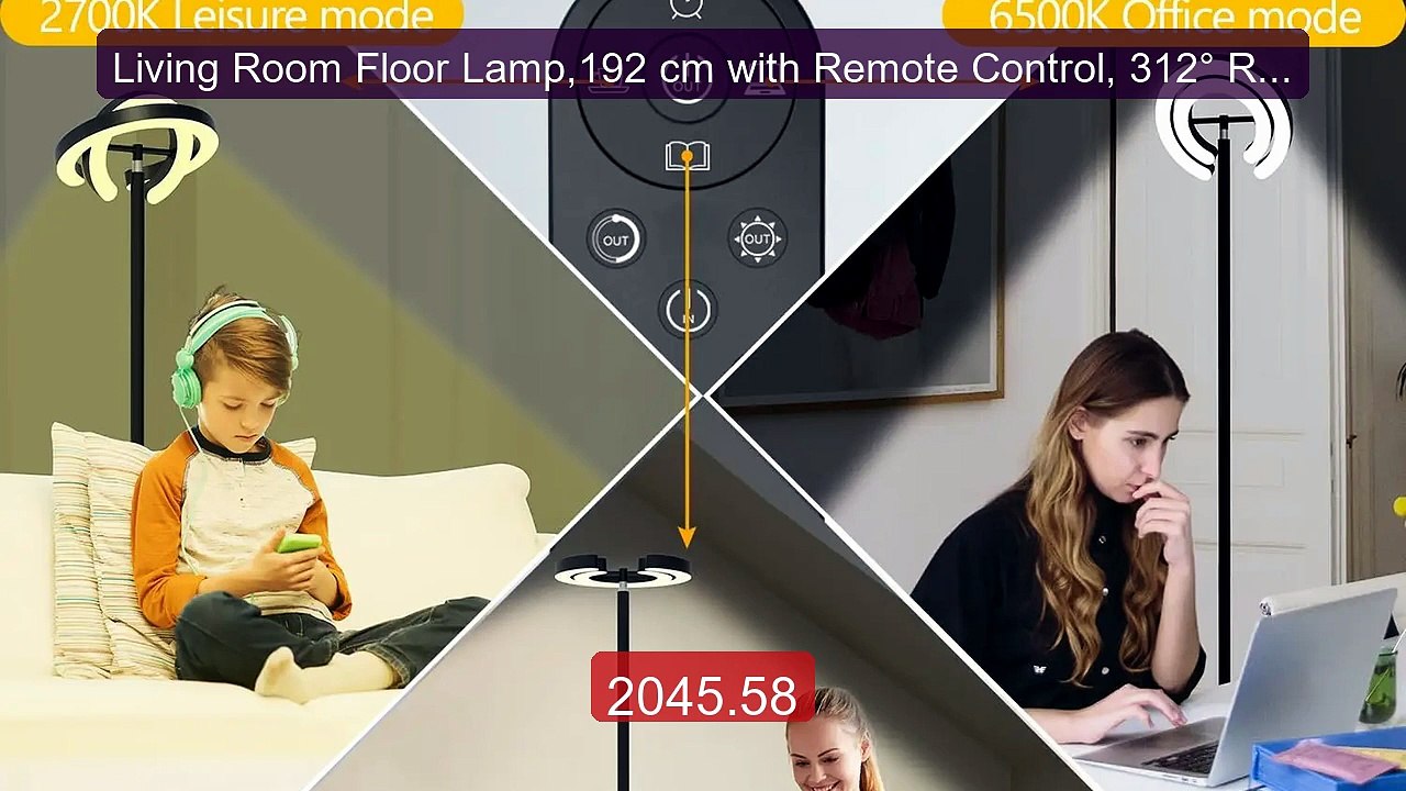 Living Room Floor Lamp,192 cm with Remote Control, 312° Rot... -- Top Pick 2026 | Unbeatable Price!