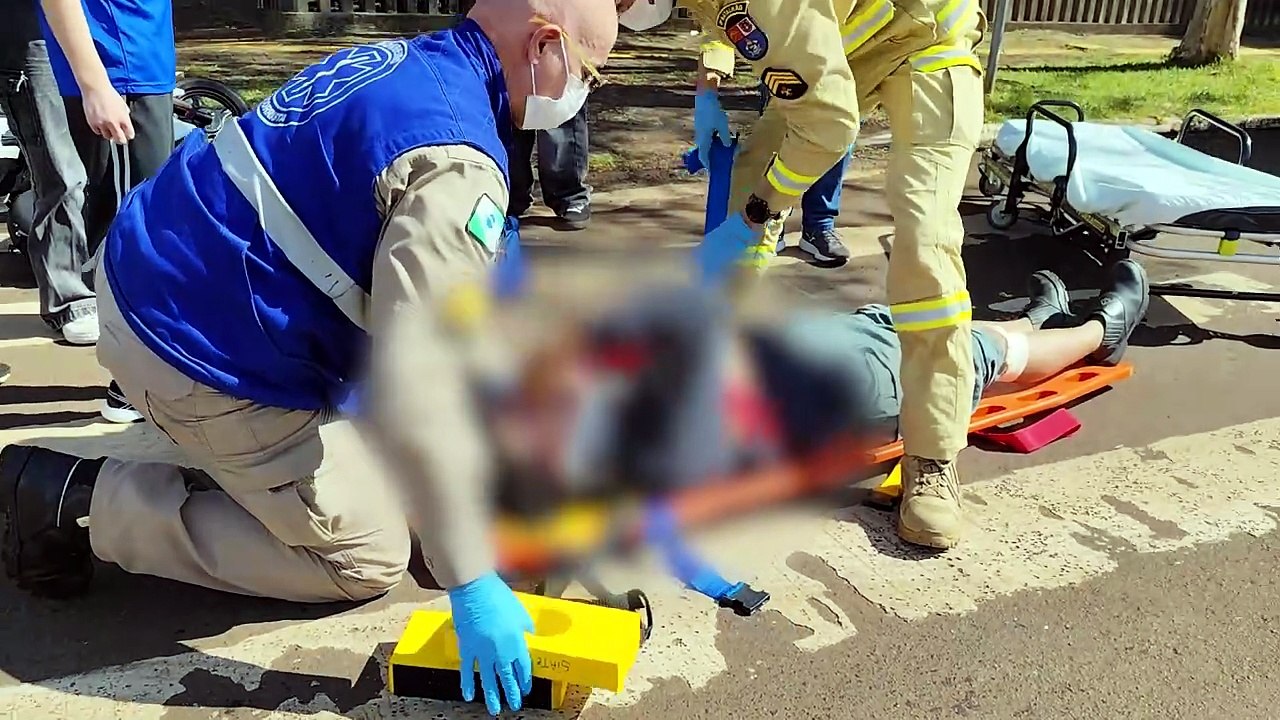 Jovem fica ferido em acidente de trânsito na Rua Manaus