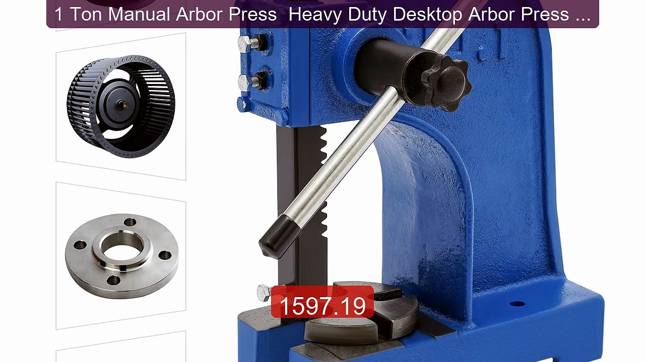 1 Ton Manual Arbor Press  Heavy Duty Desktop Arbor Press Cast Iron... -- Best Deal 2026 | Shop Now!