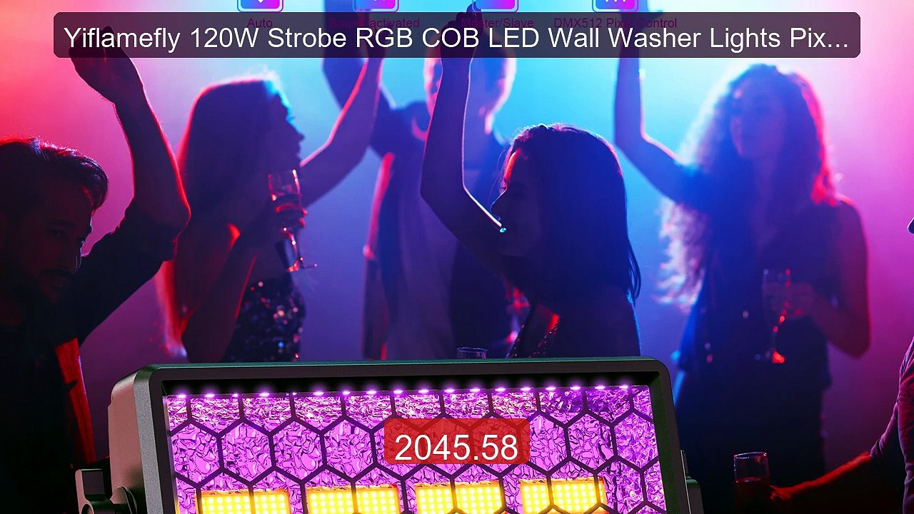 Yiflamefly 120W Strobe RGB COB LED Wall Washer Lights Pixel Control... -- Top Rated 2026 | Buy Now!