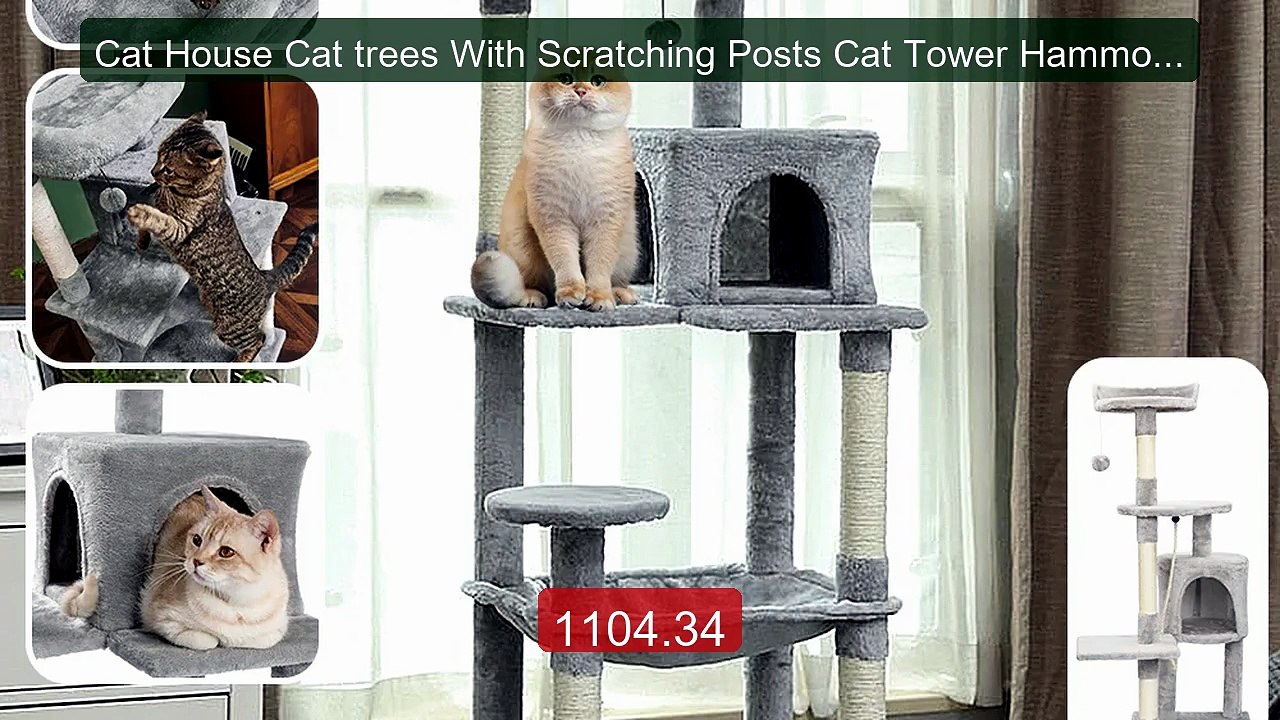 Cat House Cat trees With Scratching Posts Cat Tower Hammock Padded ... -- Top Rated 2026 | Buy Now!