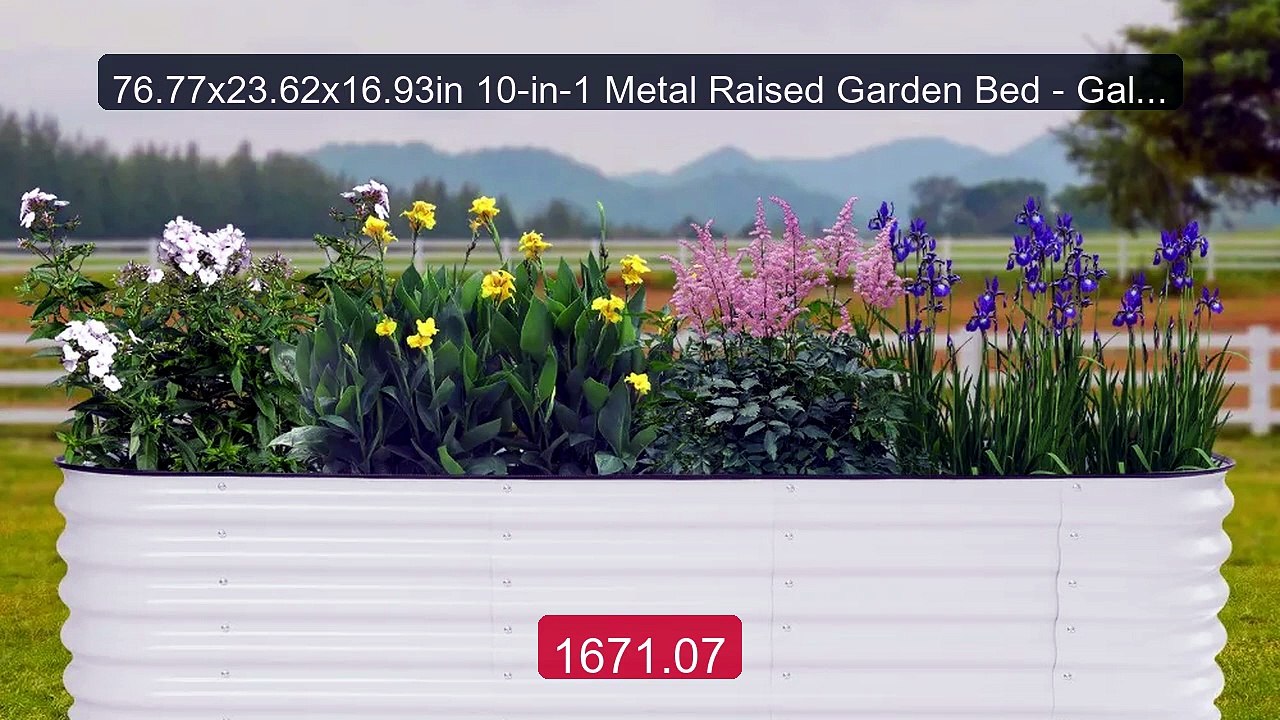 76.77x23.62x16.93in 10-in-1 Metal Raised Garden Bed - Galvanized St... -- Top Rated 2026 | Buy Now!