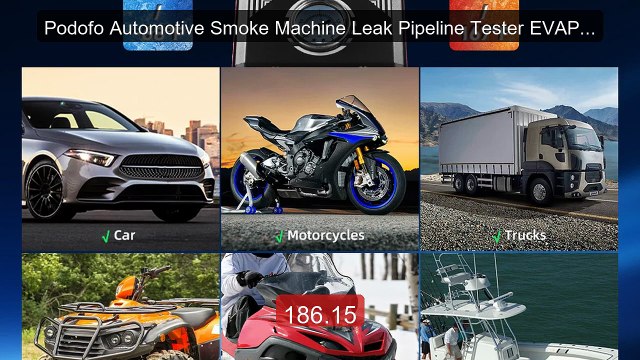 Podofo Automotive Smoke Machine Leak Pipeline Tester EVAP Tester En... Top Rated 2026 | Buy Now!